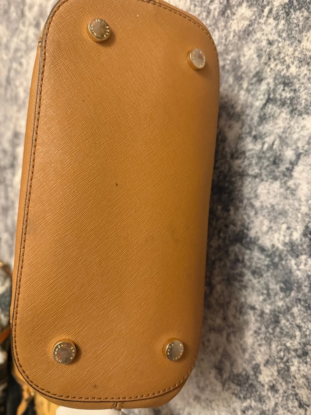 Michael Kors Cognac Saffiano Leather Tote with Front Pocket - Picture 7 of 16